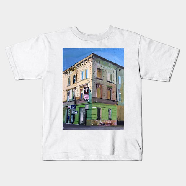 Krakow, Poland, Street Corner Kids T-Shirt by golan22may